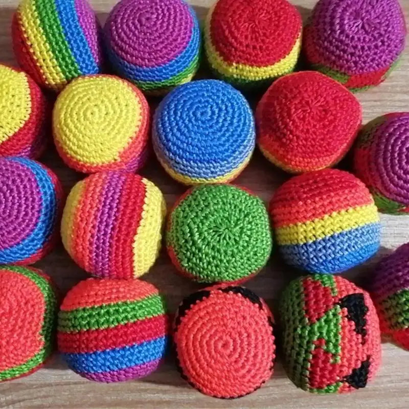 Outdoor Soft Handmade Footbag Sacks Juggling Balls Durable for Kids Group Playing Activities