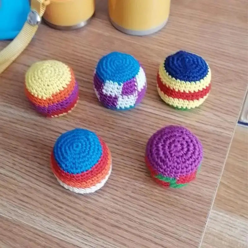 Outdoor Soft Handmade Footbag Sacks Juggling Balls Durable for Kids Group Playing Activities